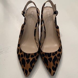 Marc Fisher sling back leopard heels